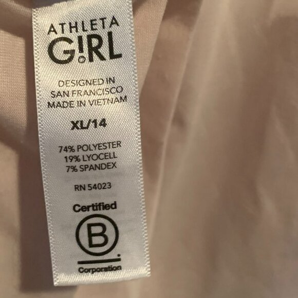 Athleta Girl Pleated Back Top Youth Size XL/14 - Picture 7 of 9